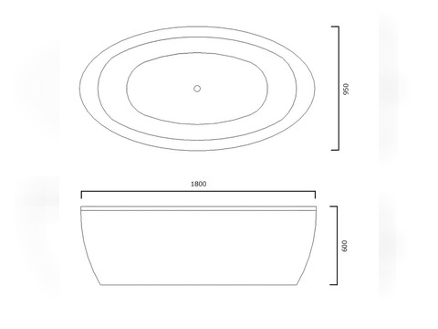 Freistehende Design Wanne aus Acryl NA30