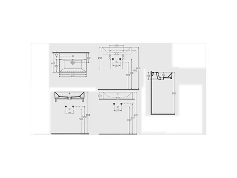Waschbecken Aufsatzwaschtisch 60cm - Loft - KS.60