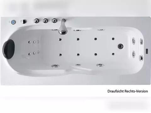 Whirlpool 170cm Rechteck-Badewanne MILANO Comfort
