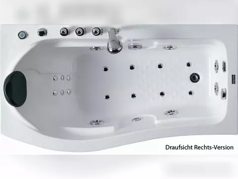 Whirlpool 170cm Rechteck-Badewanne DUBLIN Comfort