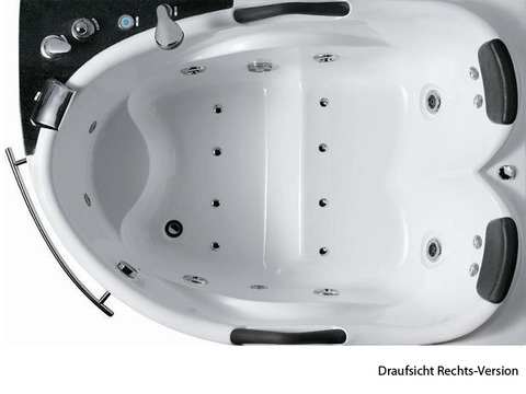 Whirlpool 175cm Eck-Badewanne BARCELONA Comfort