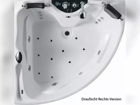 Whirlpool 150cm Eck-Badewanne HAMBURG Comfort