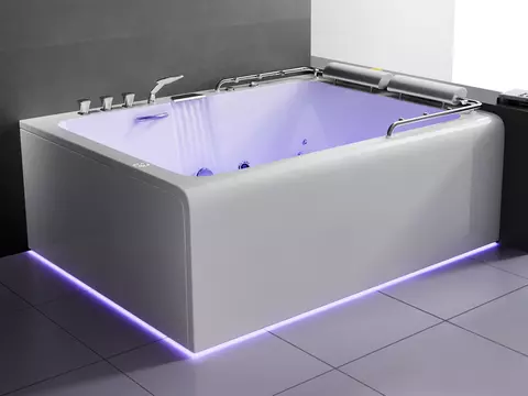 Whirlpool 180cm Rechteck-Badewanne DALLAS Comfort
