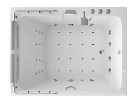 Whirlpool 180cm Rechteck-Badewanne DALLAS Comfort