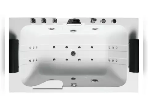 Whirlpool 170cm Rechteck-Badewanne FRANKFURT Comfort