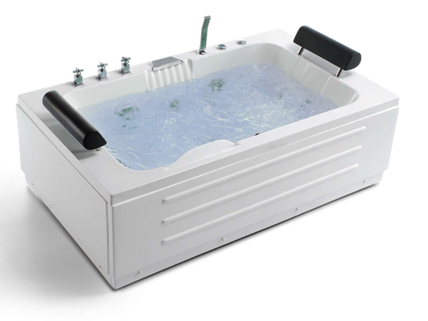 Whirlpool 170cm Rechteck-Badewanne FRANKFURT Comfort