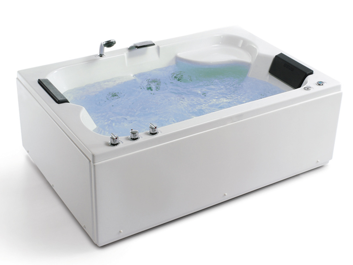 Whirlpool 180cm Rechteck-Badewanne MARSEILLE Comfort