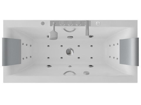 Whirlpool 180cm Rechteck-Badewanne ZüRICH Comfort
