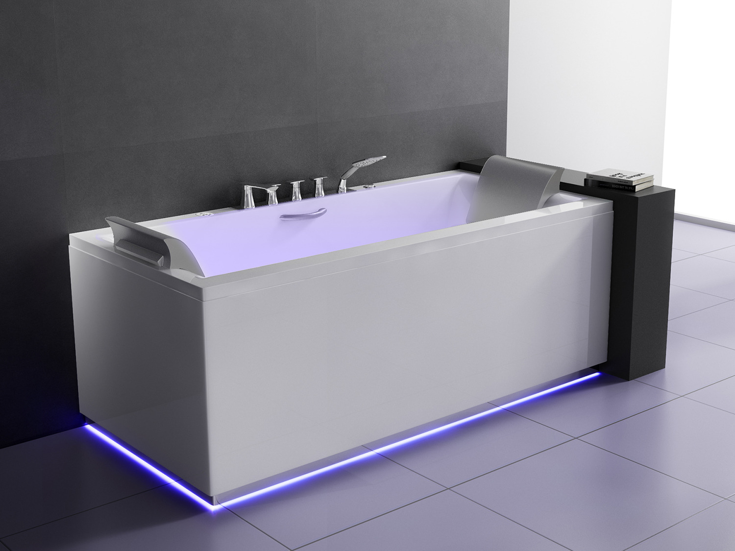 Whirlpool 180cm Rechteck-Badewanne Z&uuml;RICH Comfort