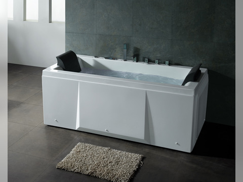 Whirlpool 170cm Rechteck-Badewanne ROTTERDAM Comfort+