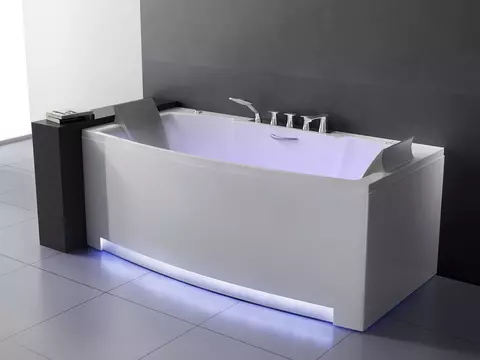 Whirlpool 180cm Rechteck-Badewanne KOPENHAGEN Comfort