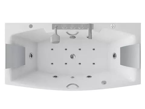Whirlpool 180cm Rechteck-Badewanne KOPENHAGEN Comfort