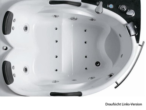 Whirlpool 175cm Eck-Badewanne BARCELONA.DIGI Classic+