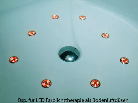 Whirlpool 165cm Eck-Badewanne HAMBURGXL.LED Comfort