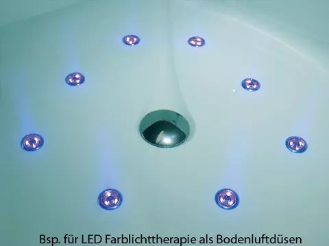 Whirlpool 165cm Eck-Badewanne HAMBURGXL.LED Comfort
