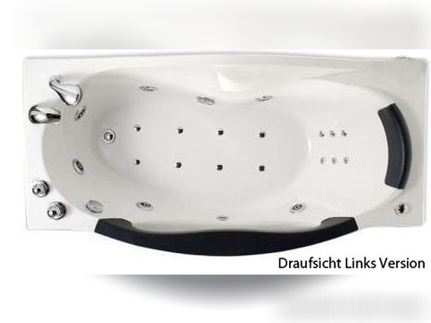 Whirlpool 180cm Rechteck-Badewanne RIO(L).DIGI Classic+