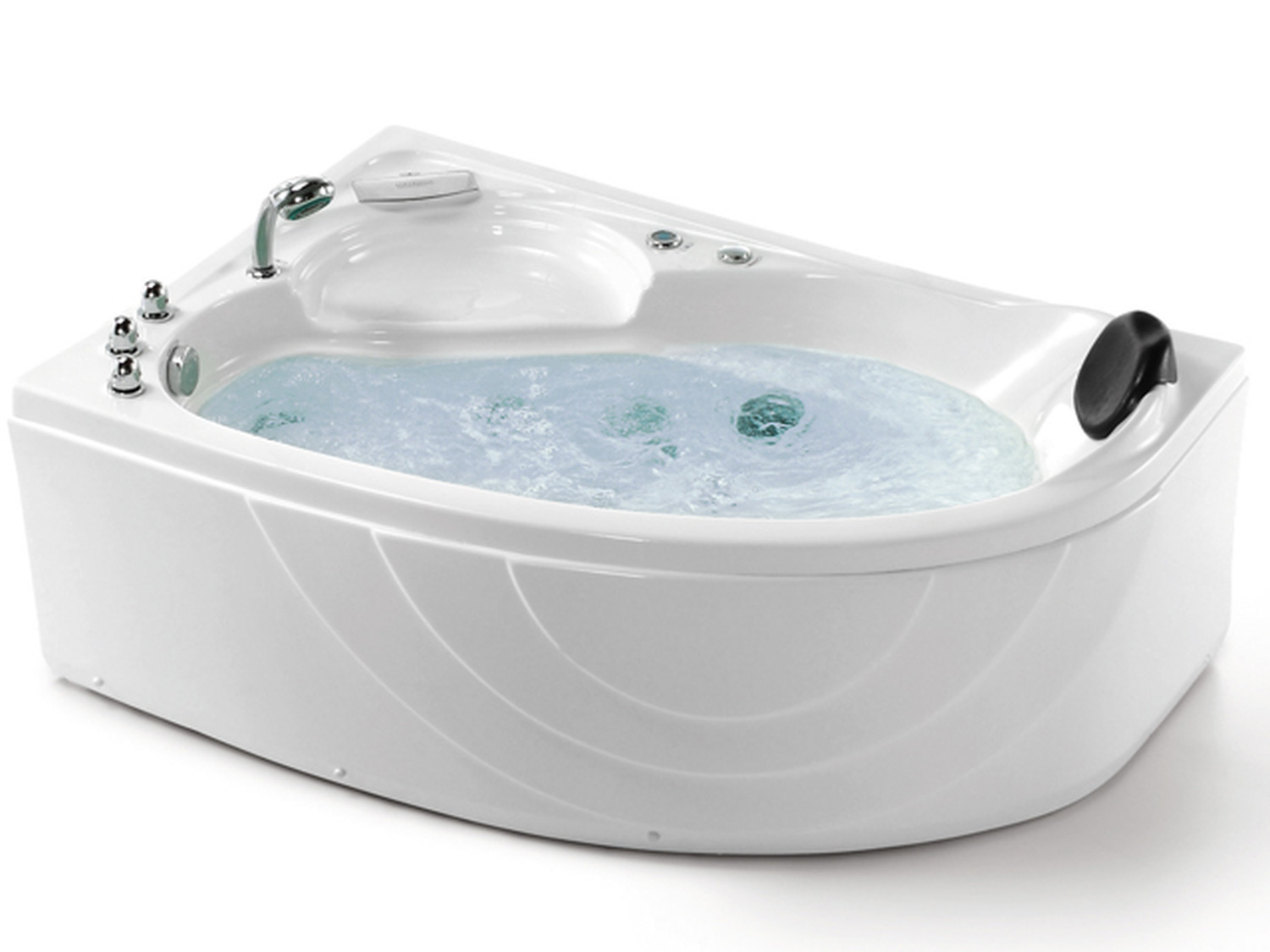 Whirlpool 150cm Raumspar-Badewanne DORTMUND Comfort