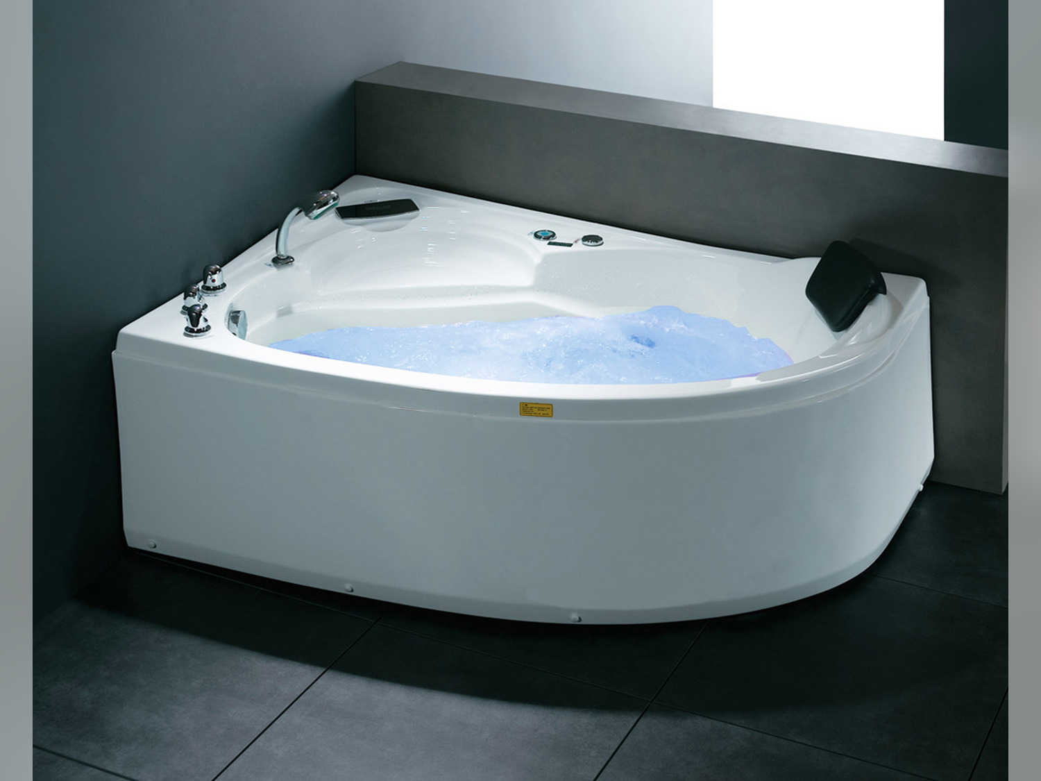 Whirlpool 150cm Raumspar-Badewanne DORTMUND-L Comfort