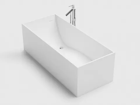 Aqua Bagno freistehende Badewanne Square - Corian,...