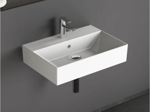 Aqua Bagno KS.60 KeramikWaschtisch 60x42cm weiß Waschbecken