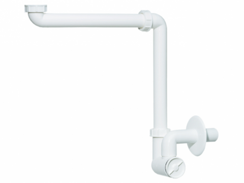 Raumsparsiphon für Badmöbel DN32, Polypropylen-...