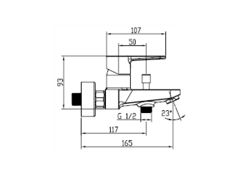 Aqua Bagno K1 Einhebelmischer für Wanne & Brause