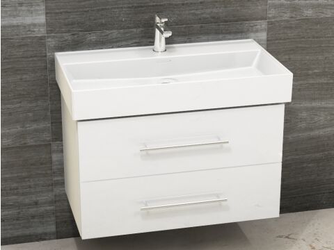 Aqua Bagno Badmöbel 80cm inkl. Keramik Waschtisch und...