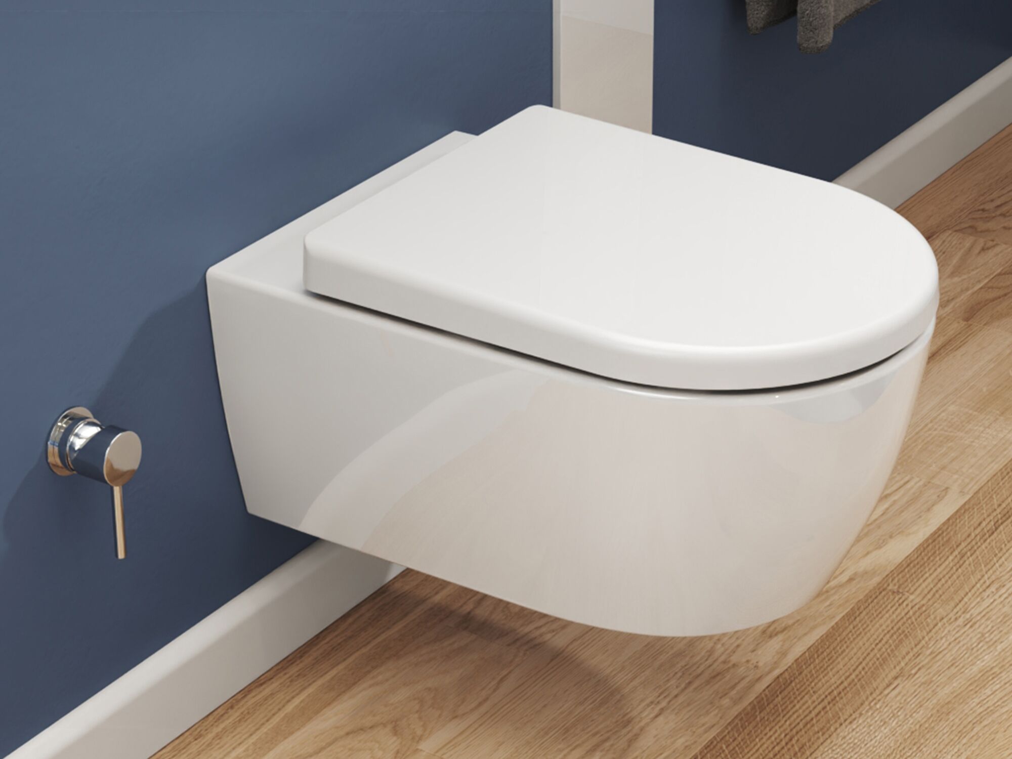 SSWW Alpha Design H&auml;nge-Dusch-WC sp&uuml;lrandlos &amp; WC-Sitz mit Absenkautomatik + abnehmbar