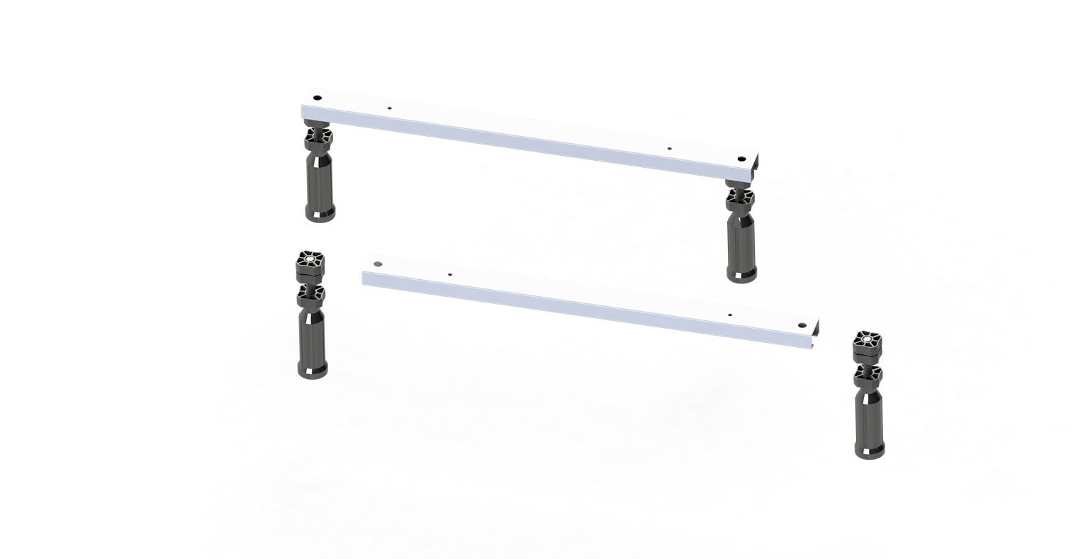 Universal Wannenf&uuml;&szlig;e Verstellbereich 112 - 172 mm