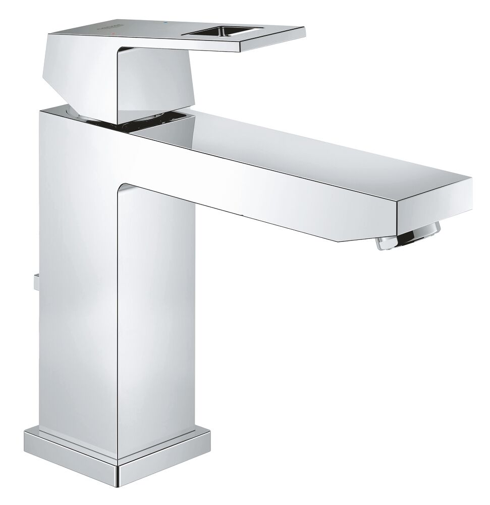 Grohe Eurocube Einhand-Waschtischbatterie, M-Size mit Ablaufgarnitur Ausladung 133mm