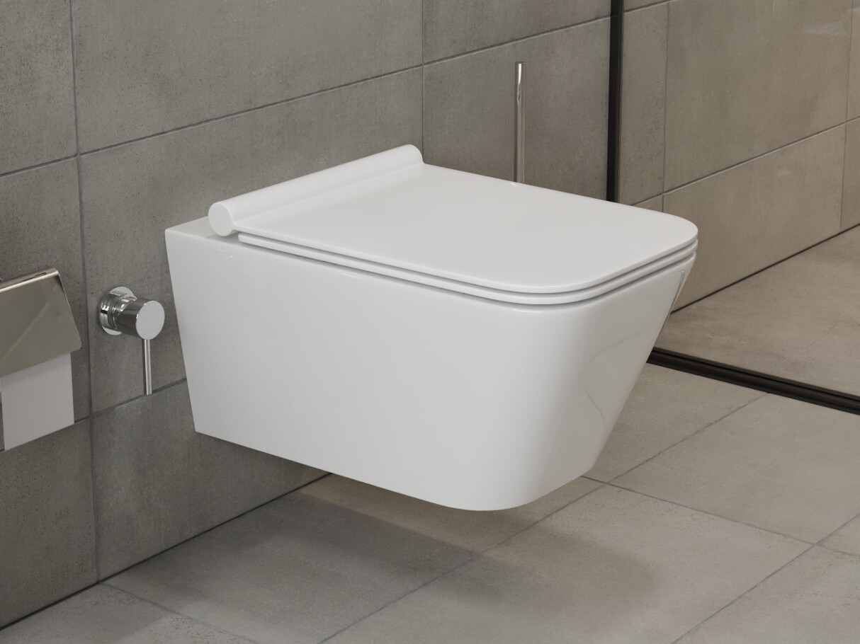 SSWW DELTA Design H&auml;nge Dusch-WC &amp; WC-Sitz mit Absenkautomatik + abnehmbar