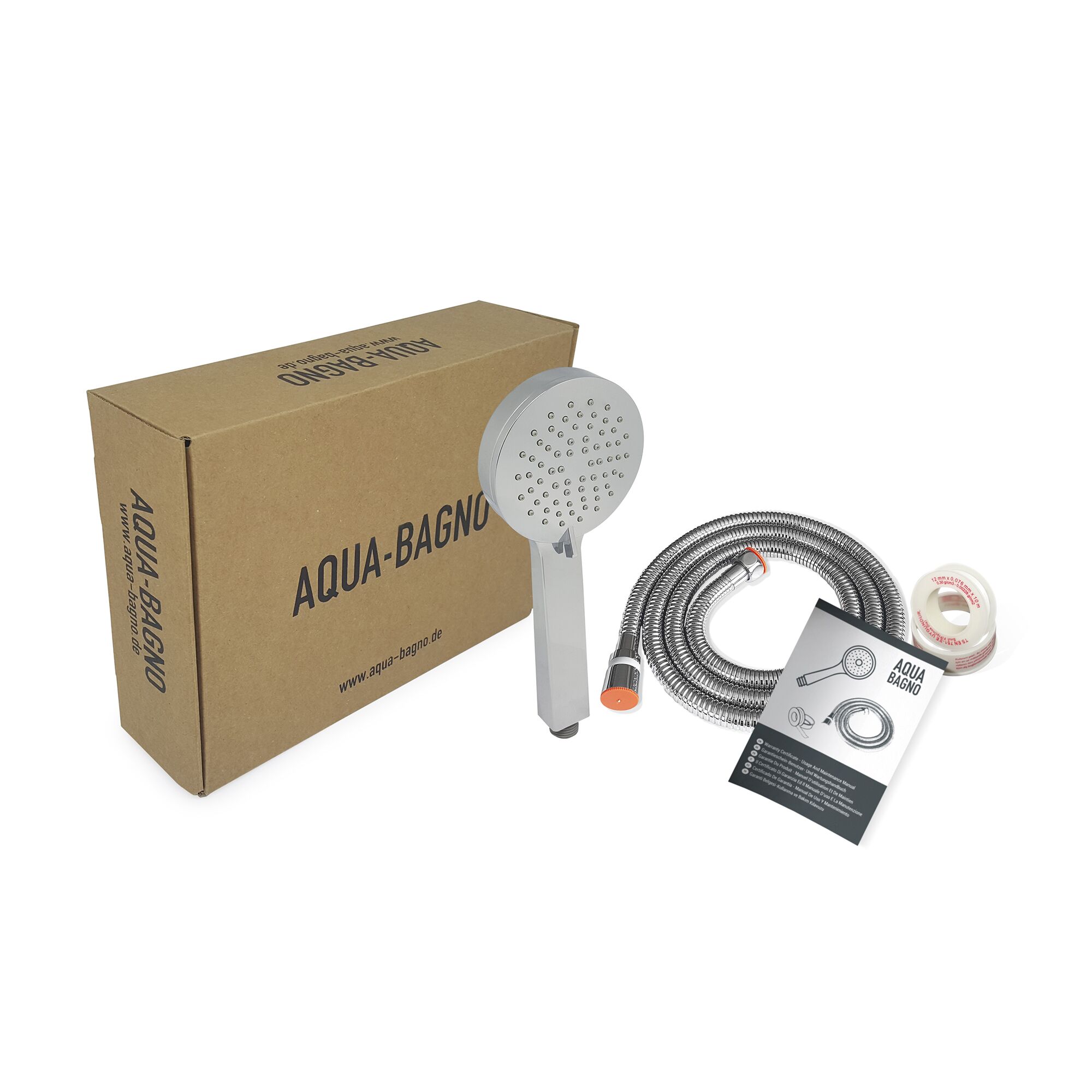 Aqua Bagno Handbrause-Set Smile 2 teilig Handbrause und Brauseschlauch 150cm