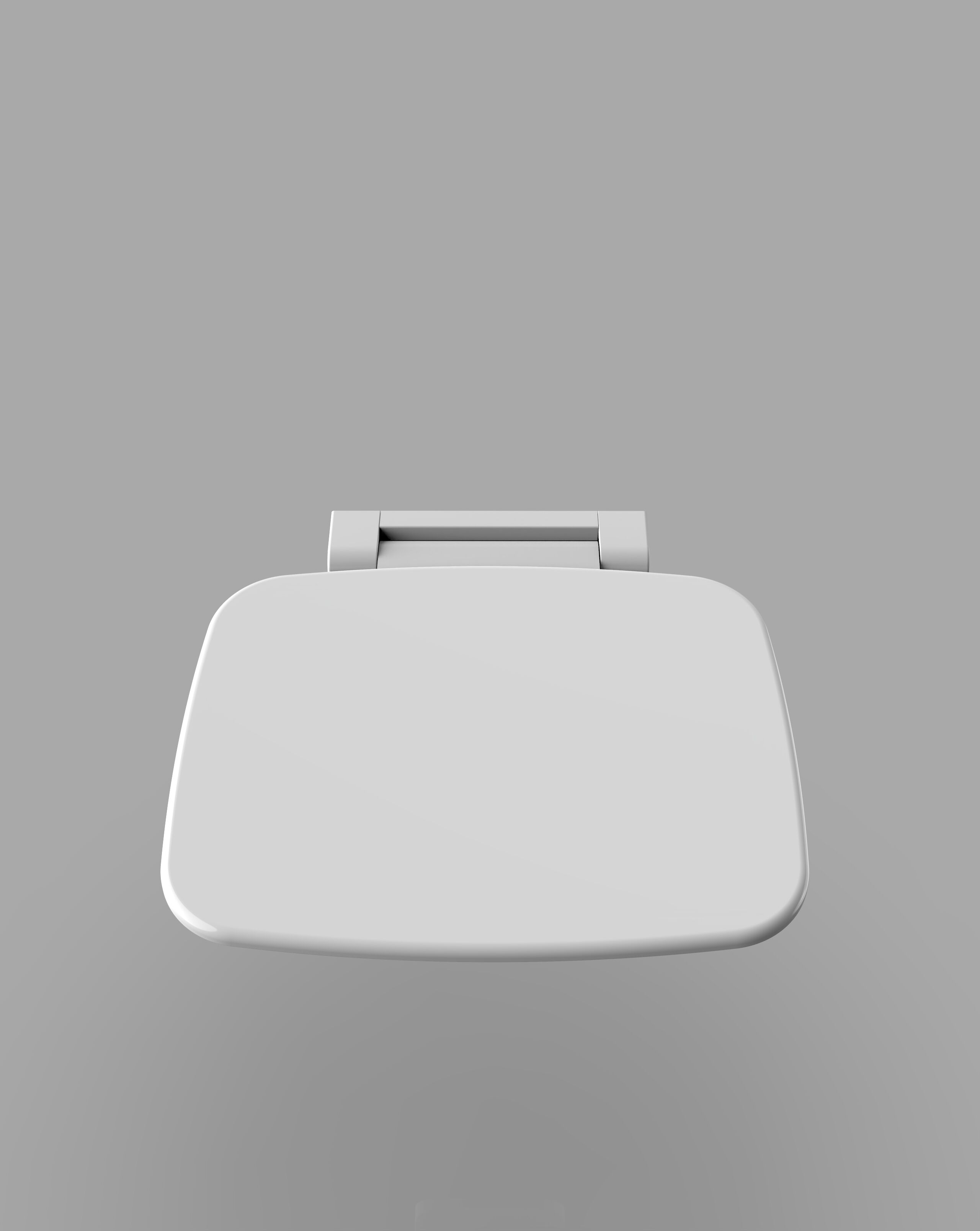 Aqua Bagno Duschklappsitz zur Wandmontage aus Duroplast, Wei&szlig; Hochglanz, Traglast bis 160 kg, klappbar, 257x350x392 mm