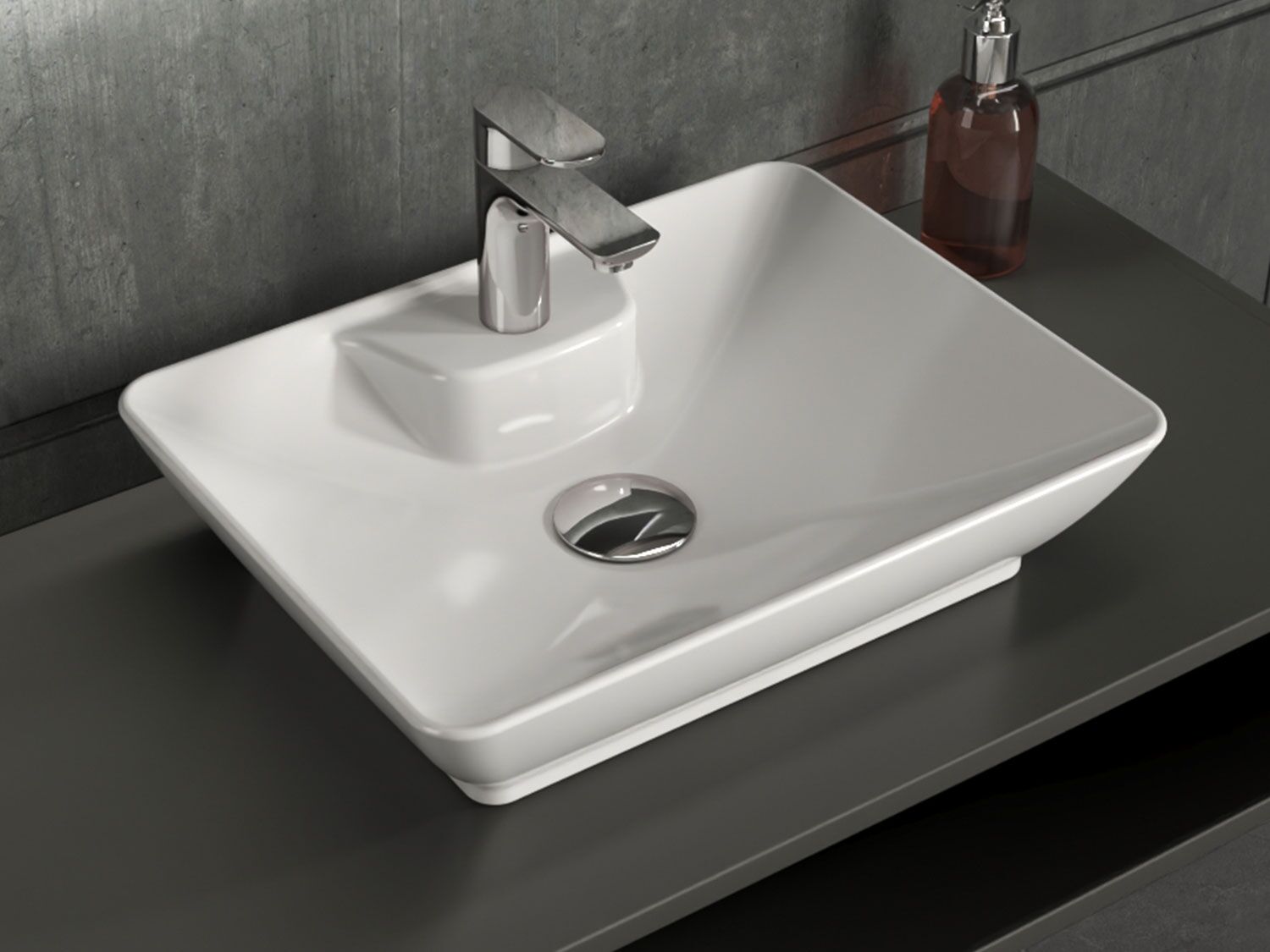 Waschbecken Aufsatzwaschtisch 52cm - Leon - 1.31.52.1.NO