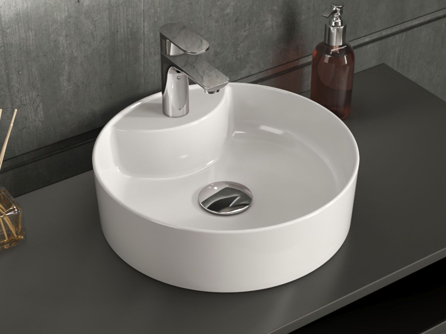 Waschbecken Aufsatzwaschtisch 42cm - Bianzo - 24.31.42.1.NO