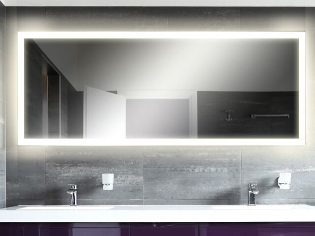 Aqua Bagno Badezimmerspiegel mit LED-Beleuchtung nach Ma&szlig; SPH-103