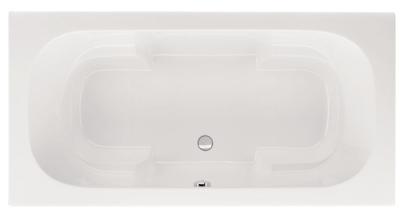 Schr&ouml;der Badewanne rechteck wei&szlig;, 180x90x48,5 cm Miranda