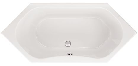 Schr&ouml;der Badewanne sechseck wei&szlig;, 180x80x44,5cm Carina180