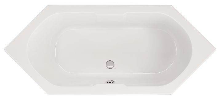 Schr&ouml;der Badewanne sechseck wei&szlig;, 190x80x44,5cm Antilla190