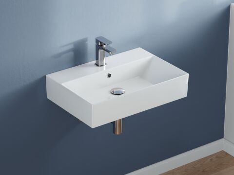 Aqua Bagno KS.60 KeramikWaschtisch 60x42cm weiß Waschbecken
