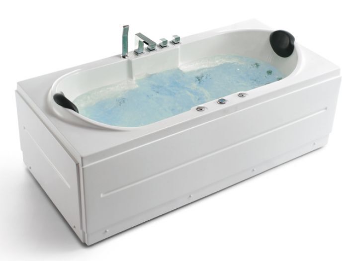 Whirlpool 220cm Rechteck-Badewanne LIVERPOOL220 Comfort