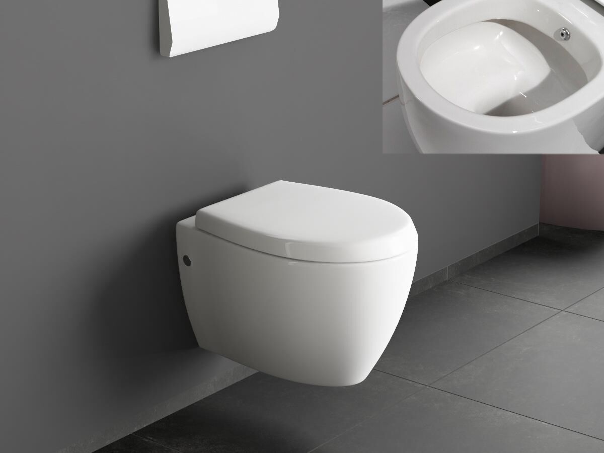 Taharet Design H&auml;nge Dusch WC aus Keramik Wand WC - HAWC26-39 Taharat Toilette
